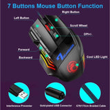 Mouse Gamer Laser X7 3200dpi Led Rgb Usb 7 Botões Profissional Original